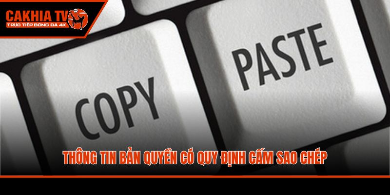 Thông tin bản quyền có quy định cấm sao chép