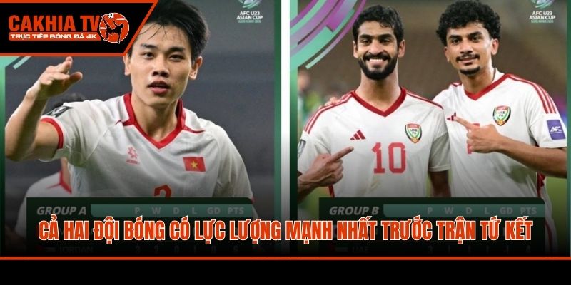 Cả hai đội bóng có lực lượng mạnh nhất trước trận tứ kết