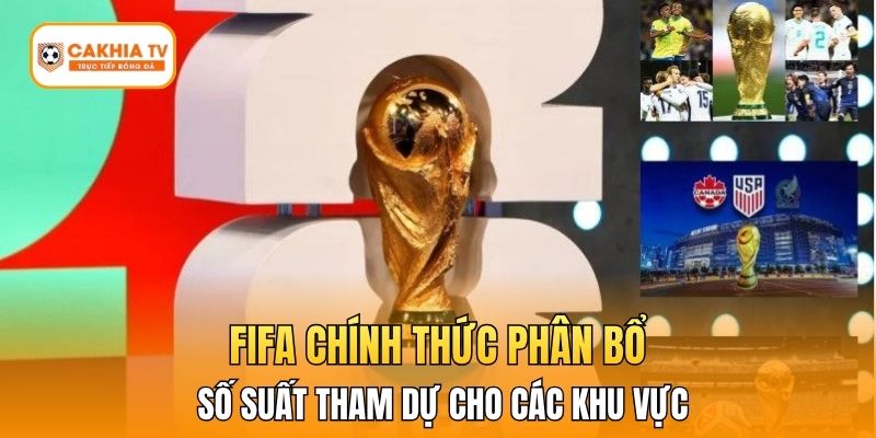 FIFA chính thức phân bổ số suất tham dự cho các khu vực